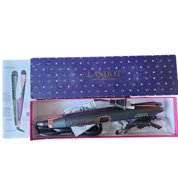Landot 2-in-1 Hair Straightener & Curler – Flat Iron with LCD & Ionic Technology - Picture 4 of 4